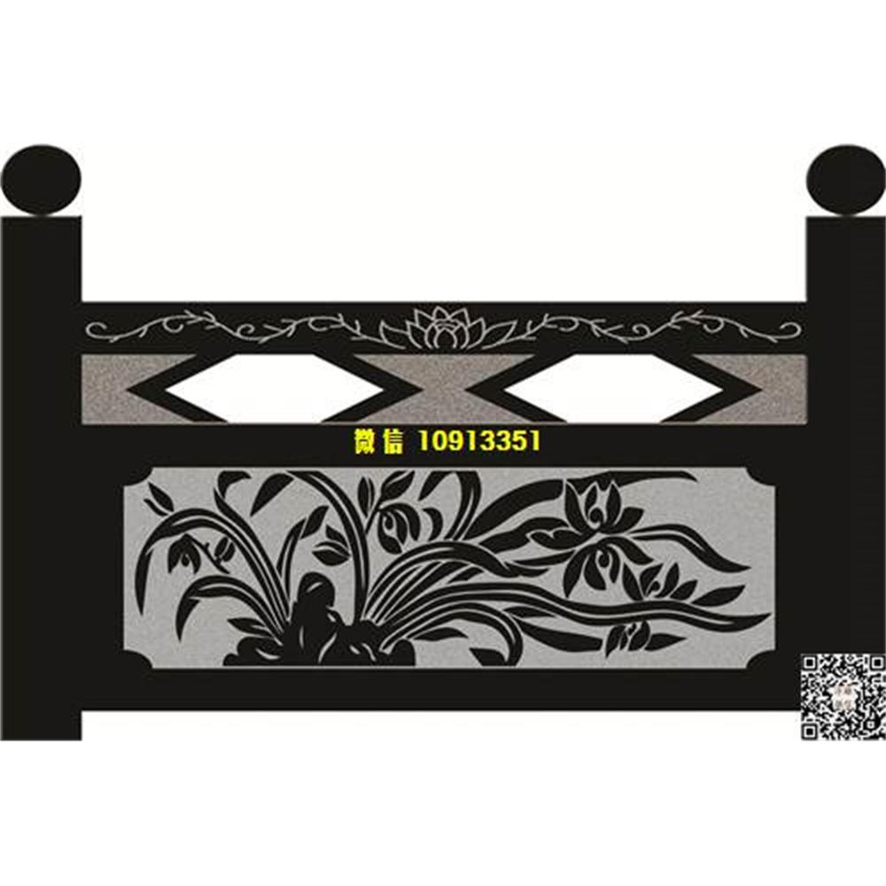 精雕图94兰花栏板精雕图线雕图线条图单线铣底图_电脑雕刻plt文泰矢量图精雕图浮雕图